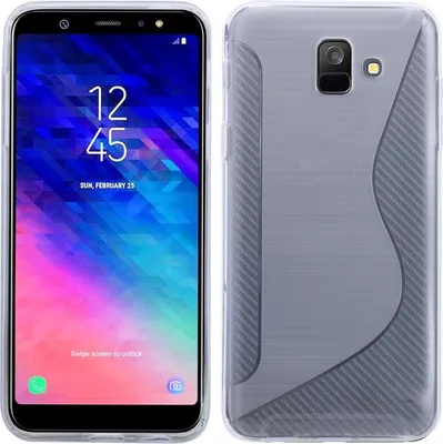 Produktbild von Samsung Galaxy A6 Handy Silikon Schutzhülle Cover Case Schwarz Transparent
