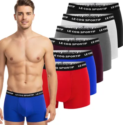 Obrázok produktu pre Le Coq Sportif Pánske Boxerky 6 Kusov Bavlna Mix Farieb L