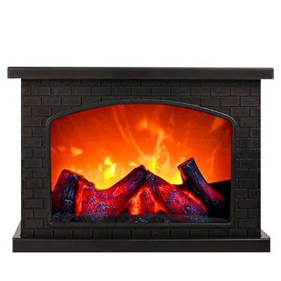 Produktbild von LED-Kamin aus ABS, quadratisch, europäischer Stil, romantisch & gemütlich, 28×12×20 cm, 870 g, ideal für Wohnzimmer, Balkon & B&B-Dekoration