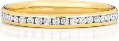 Produktbild von 9 Karat (375) Gold Eternity Damen - Diamant Trauring/Ehering/Hochzeitsring Brillant-Schliff 0.41 Karat GH - SI3-I1, 51 (16.2); TRS187729KYRSL