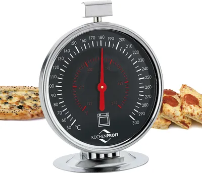 Obrázok produktu pre Teplomer do rúry 7,5 cm z nerezovej ocele čierny, Küchenprofi