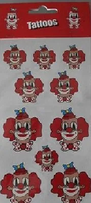 Produktbild von Ma223755 rot-weiß Clownkopf Tattoos
