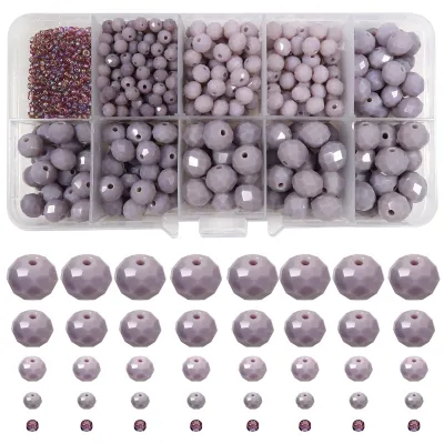 1000 Kristallglasperlen 2-10 mm lichtviolett für DIY-Schmuck