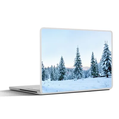 Produktbild von MuchoWow® Laptop Aufkleber Sticker Cover Winter - Schnee - Bäume 30x22 cm - Laptop-Sticker