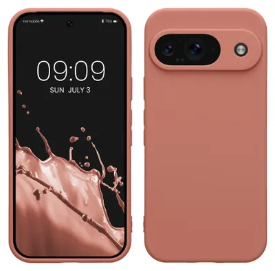 Produktbild von kwmobile Handyhülle für Google Pixel 9 Hülle - weiches Handy Silikon Case - Schutzhülle Cover - Winter Rose