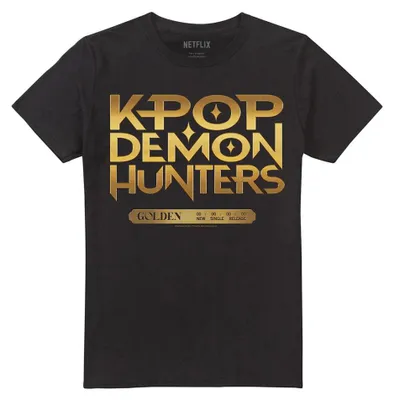Imagen del producto de Camiseta uni para hombre/mujer, diseño "Golden Tour Countdown" de K-Pop Demon Hunters, modelo TV42706 (talla XL), color