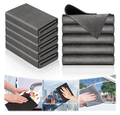 Produktbild von 10 Stück Verdicktes Magisches Reinigungstuch Wiederverwendbaren Mikrofasertücher,Putzlappen Putztücher Streifenfreie,Pro Clean magisches reinigungstuch für Küchen Badezimmer,Fenster,Glas,Autos