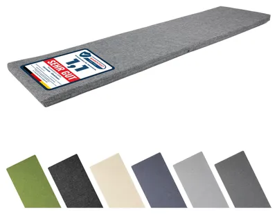 Produktbild von Garronda Bankauflage 160x40 cm ca. 4 cm dick Sitzkissen Outdoor für Gartenbank und Hollywoodschaukel Polster Auflage für Sitzbank wasserabweisend UV-beständig mit Bändern GD-0220 Grau