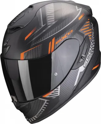 Image de Casque moto SCORPION EXO-1400 EVO AIR SHELL noir mat/orange L