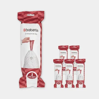 Zdjęcie produktu dla Worki na śmieci PerfectFit 20-25L (J) - opakowanie zbiorcze 120 worków (6x20)