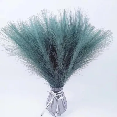 Image de Décoration en herbe de pampa artificielle, 10 pièces, 43-45 cm, vert foncé