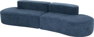 Productafbeelding van FURNLUX Sofa Nua, marineblauw, 280 cm / Hoofdkleur: blauw / Afmetingen: 280 x 66 x 102 cm