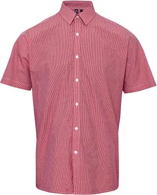 Produktbild von Premier Workwear Men´s Microcheck (Gingham) Short Sleeve Baumwolle Shirt