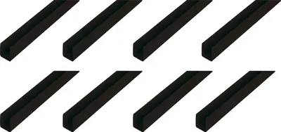 Obrázek produktu pro Alberts U-profil ve svazku, hliník, černý, délka 1 m