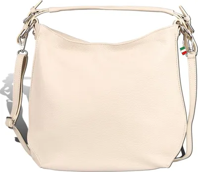 Image de Sac à bandoulière pour femme Florence, cuir beige, dimensions 38 x 12 x 31 cm, référence D2OTF187I2