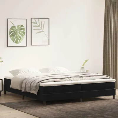 Zdjęcie produktu dla Maison Exclusive - Łóżko Box Spring bez materaca Czarne 200x210 cm Aksamit