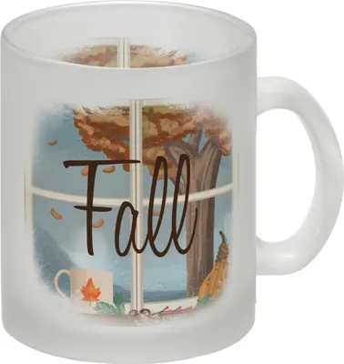 Produktbild von Fall Herbst Glas Tasse mit herbstlichem Motiv