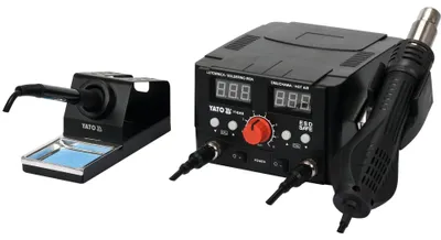 Immagine prodotto di Stazione di saldatura 2 in 1 con aria calda, 75 W/750 W, doppio display a LED