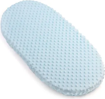 Produktbild von Light Blue Minky Spannbettlaken mit Gummiband 80x40cm