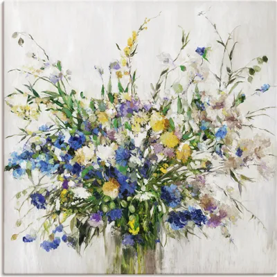 Produktbild von ARTland Leinwandbild Wildblumenstrauß Größe: 70x70 cm
