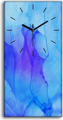 Produktbild von Wandbild Leinwand Bilder mit Uhr Geräuschlos 30x60 Tinte Abstrakte Kunst - schwarze Hände