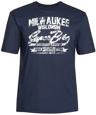 Produktbild von Übergrößen T-Shirt Milwaukee weiß AHORN SPORTSWEAR dark blue 6XL