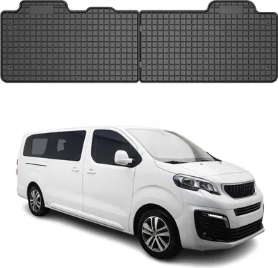 Image de 2016-2025 Peugeot Traveller 2 . Tapis de sol en caoutchouc noir (2 pièces)