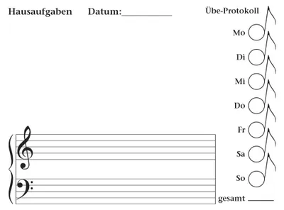 Produktbild von Mein Übe-Tagebuch. Arbeitsheft.