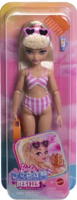 Imagen del producto de Barbie Dream Besties - Muñeca Malibu en la Playa con Accesorios