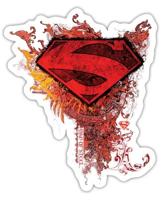 Produktbild von Spreadshirt DC Comics Superman Logo Strength Sticker Aufkleber, 10 x 10 cm, Mattweiß