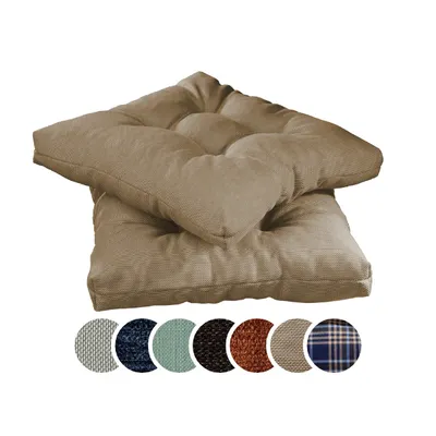 Produktbild von sleepling – 2er Set Stuhlkissen, Sitzkissen aus Möbelstoff, 40 x 40 cm, 6 cm, mocca