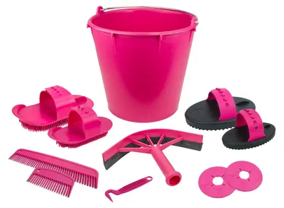 Productafbeelding van Vplast Poetsset van 10 items in een emmer Marineblauw