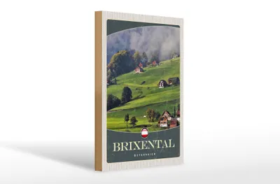 Produktbild von Holzschild Reise 20x30cm Brixental Natur Urlaub Wiese Wälder