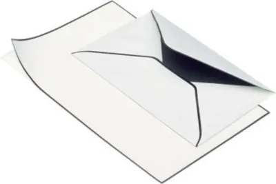 Produktbild von Briefmappe Trauerpost - A5/C6 weiß matt, je 5 Stück, 1 St.