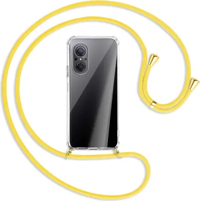 Produktbild von Handykette Backcover-Schutzhülle mit Band (Metall goldfarben) für Huawei nova 9 SE - gelb