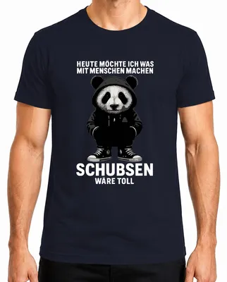 Obrázok produktu pre Dnes chcem robiť niečo s ľuďmi Panda sarkastická vtipná Pánske tričko, námornícka farba, 3XL