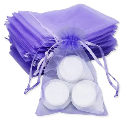 Organza-Beutel 50 Stück, 9x12 cm, hellviolett, Geschenktüten