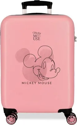 Obrázok produktu pre Luxusný cestovný kufor ABS pre deti MICKEY MOUSE Outline Pink, 55x38x20cm, 34L, 3471721