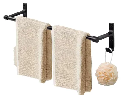 Produktbild von Handtuchhalter 80 cm, Wandmontage in Matt Schwarz