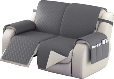 Produktbild von Sofabezug 2 Sitzer Liegesofa Sofaschoner Wasserdicht Universal Reversibel Gesteppte Gepolsterter Sofaschutz Sofaüberwurf