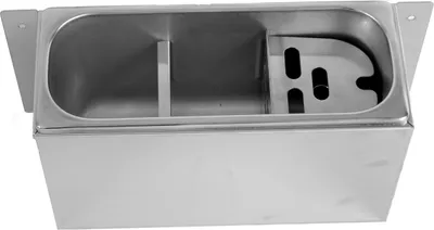Produktbild von CHEFGASTRO Spülbecken für Eisportionierer mit Wasseranschluss, Ablauf und Überlaufror HxBxT 15x33x12cm