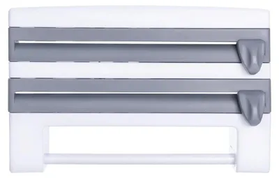 Image de Porte-film alimentaire et porte-essuie-tout - 3 en 1 - Blanc
