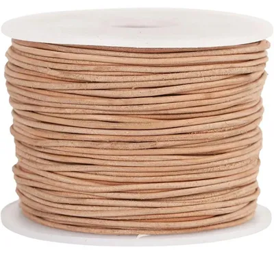 Productafbeelding van Lederen band, 1 mm, naturel, 50 meter