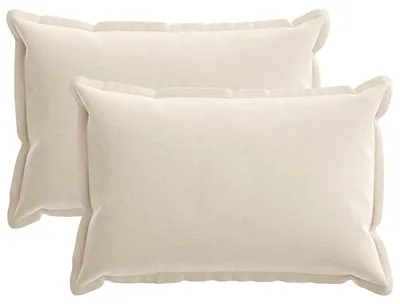Produktbild von vidaXL Kissenbezug 2 stk. HOUTEN Creme 50 x 75 cm Chenille-Stoff