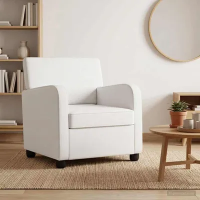 Produktbild von Möbel Sessel Weiß Stoff - Fernseh- & Relaxsessel &1199