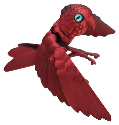 Produktbild von 3D-gedrucktes, flexibles Papageienmodell, bewegliche Vogelfigur mit Flügeln und Gelenken, Sammlerstück, Tierfigur für die Dekoration von Zuhause oder Büro