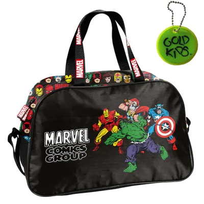 Produktbild von Sporttasche Kinder für Mädchen & Jungen - Umhängetasche mitAvengers Motiv - Schwimmtasche mit verstärktem Boden - Trainingstasche 40 x 25 x 15 cm