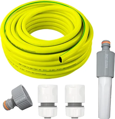 Produktbild von Profi Gartenschlauch Set 1/2 Zoll 25m Schlauch mit Armaturen Klick-Stecksystem