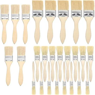 Productafbeelding van Set van 26 kwasten, geschikt voor houten kisten, wanddecoraties, schilderen, olieverfschilderijen, verf en lijm - ideaal voor decoratie en schilderen