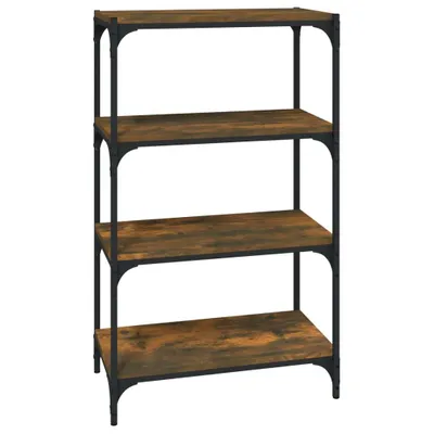 Produktbild von vidaXL Bücherregal Räuchereiche 60x33x100 cm Holzwerkstoff und Stahl